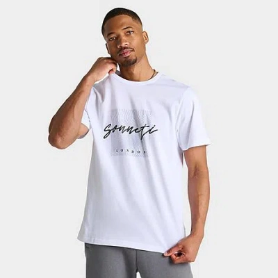 Supply And Demand Finishline Men's Sonneti Script Logo T-shirt In White/black