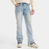 Supply And Demand Men's Waylen Relaxed Flare Denim Jeans In Washed Light Blue Denim