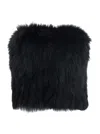 Suprema Black Top With Sleeveless Design In Fur Woman In Black