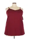 Suprema Essentials By Catherines Tank Top Burgundy Halter Neckline Tops In Burgundy