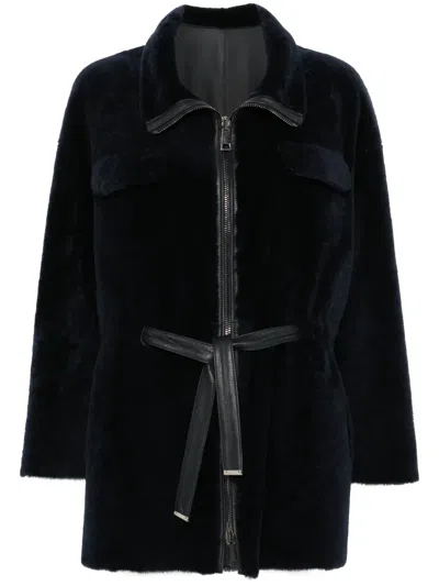 Suprema Shearling Coat In Multicolor