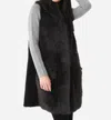 Suprema Women's Reversible Shearling Vest In Castagna