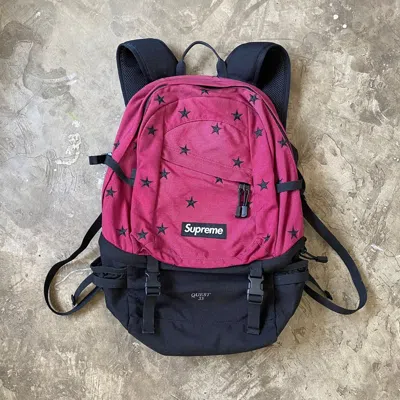 Pre-owned Supreme - A/w 12 Stars Embroidered Backpack In Maroon