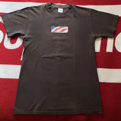 Pre-owned Supreme - Patriot 9/11 Box Logo Tee Shirt 2001-02 Brown Size M