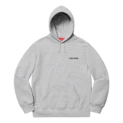 Supreme 1-800 Hooded Sweatshirt 'grey' In Gray