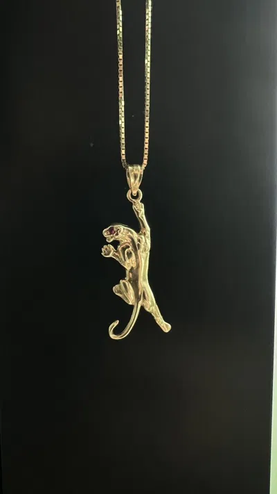 Pre-owned Supreme 14k Gold Panther Necklace