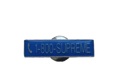 Pre-owned Supreme 1800 Pin In Royal