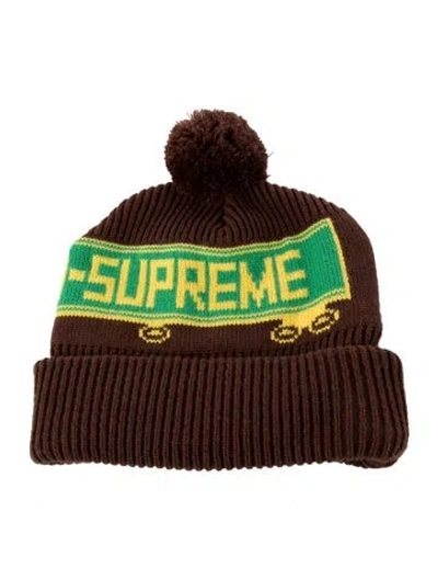 Pre-owned Supreme 18-wheeler Beanie In Brown