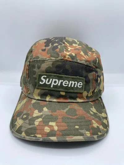 Pre-owned Supreme 1999 Duck Camo Camp Hat In Green
