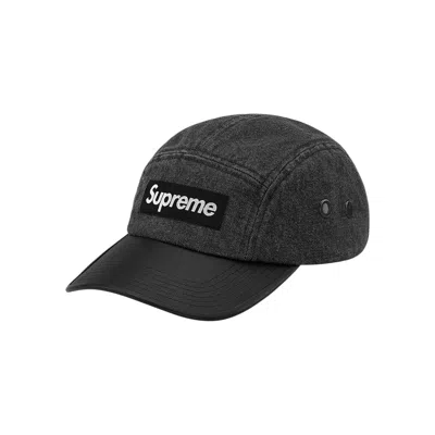 Pre-owned Supreme 2-tone Denim Camp Cap 'black'