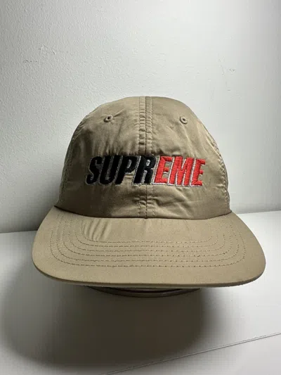 Pre-owned Supreme 2-tone Nylon 6-panel Hat Cap In Gold