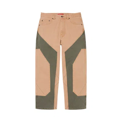 Pre-owned Supreme 2-tone Paneled Jean 'brown' | Men's Size 36