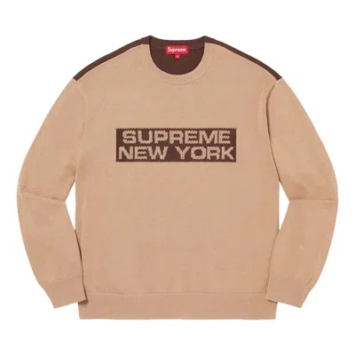 Pre-owned Supreme 2-tone Sweater 'light Brown' | Men's Size L