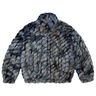 Pre-owned Supreme 2-tone Windstopper Faux Fur Jacket 'blue' | Men's Size M