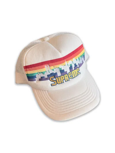 Pre-owned Supreme 2003  Denver Nuggets Skyline Hat In White