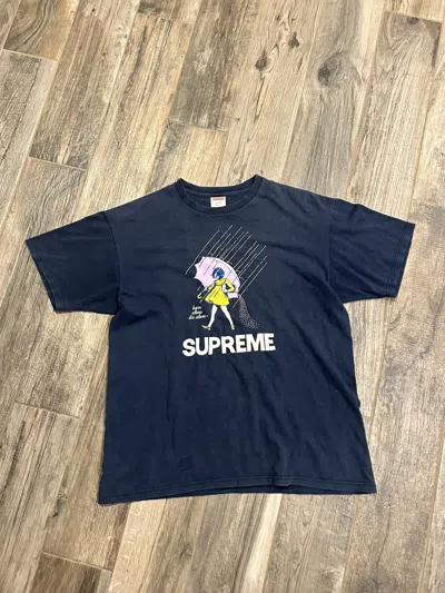 Pre-owned Supreme 2010 Morton Salt Tee Navy
