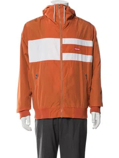 Pre-owned Supreme 2011 Colorblock Pattern Windbreaker In Orange