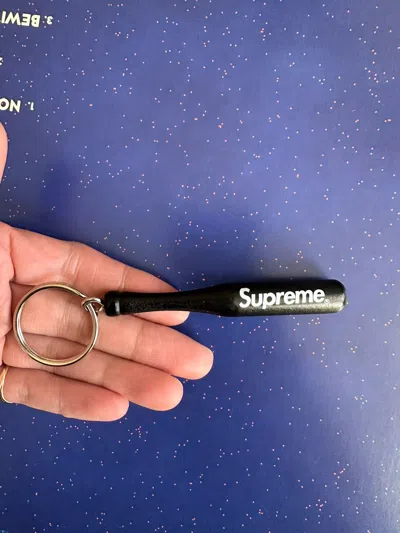 Pre-owned Supreme 2011 Fw Baseball Bat Keychain In Black