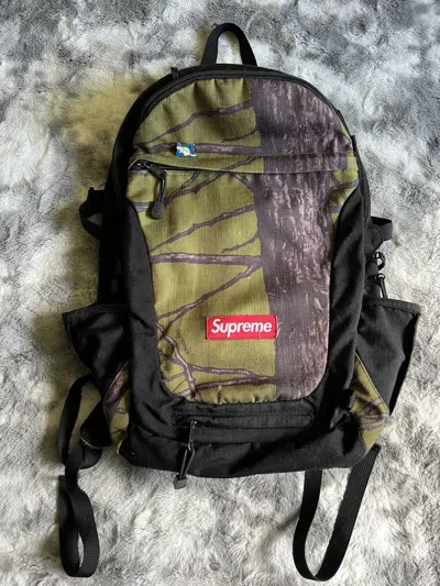 Pre-owned Supreme 2012 Tree Bark Camo Backpack