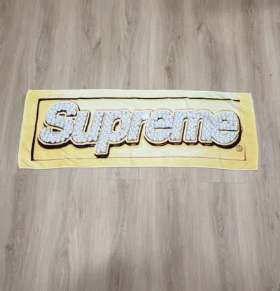 Pre-owned Supreme 2013 Bling Box Logo Towel In Gold