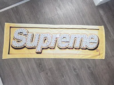 Pre-owned Supreme 2013 Bling Box Logo Towel In Yellow
