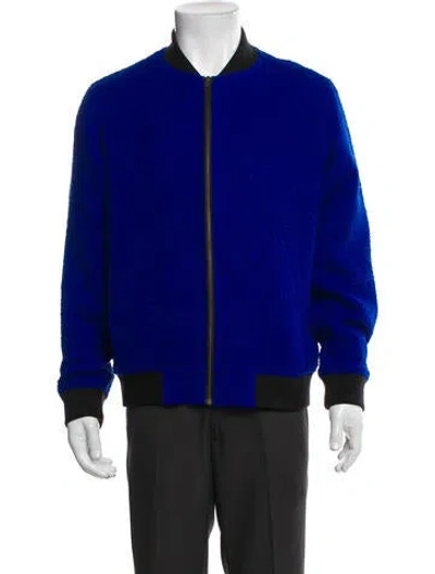 Pre-owned Supreme 2016 Boucle Varsity Bomber Jacket In Blue