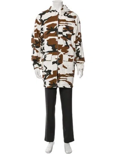 Pre-owned Supreme 2016 Printed Parka In Neutral