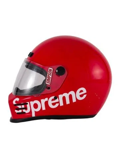 Pre-owned Supreme 2016 Simpson Street Bandit Helmet In Red