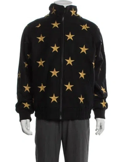 Pre-owned Supreme 2016 Stars Zip Stadium Bomber Jacket W/ Tags In Black