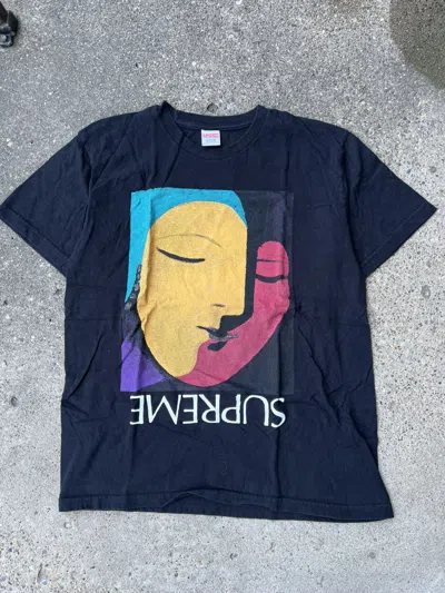 Pre-owned Supreme 2017 Abstract Art Picasso Tee T Shirt Size L Black