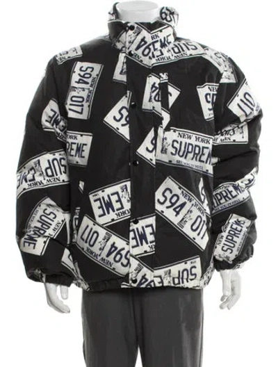 Pre-owned Supreme 2017 Printed Puffer Coat In Multi