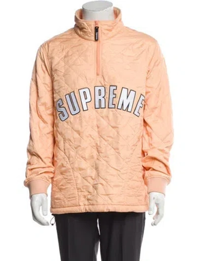 Pre-owned Supreme 2017 Quilted Arc Windbreaker In Orange