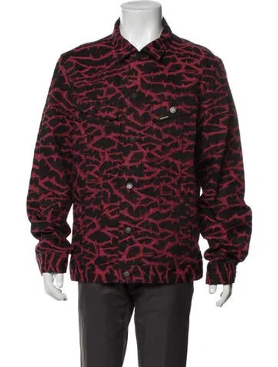 Pre-owned Supreme 2018 Graphic Print Denim Jacket In Red
