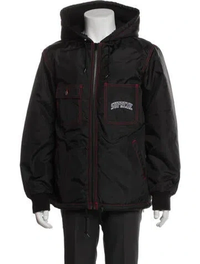 Pre-owned Supreme 2018 Sherpa Lined Nylon Zip Parka In Black