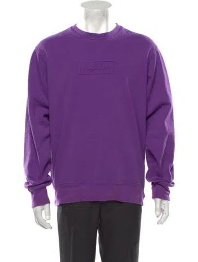 Pre-owned Supreme 2020 Crew Neck Sweatshirt In Purple