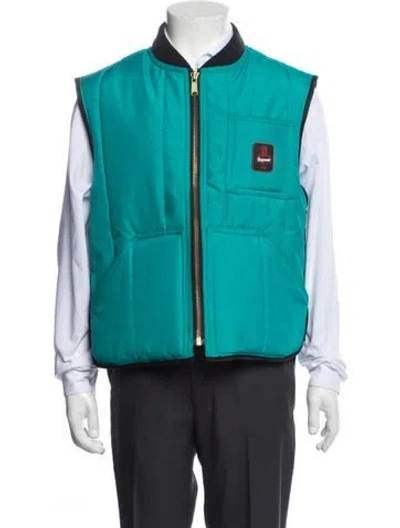 Pre-owned Supreme 2020 Insulated Iron-tuf Vest In Green