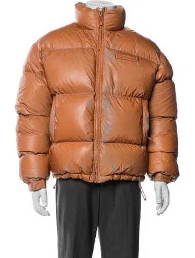 Pre-owned Supreme 2020 Reflective Speckled Down Puffer Coat In Brown