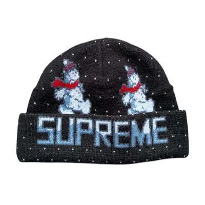 Pre-owned Supreme 2021  Snowman Beanie In Black