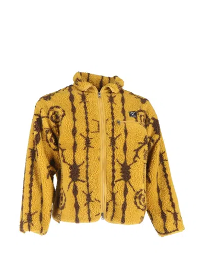Pre-owned Supreme 2021 X South2 West8 Printed Zip-fastening Jacket In Yellow