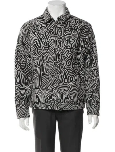 Pre-owned Supreme 2022 Chainstitch Denim Jacket Coat In Black