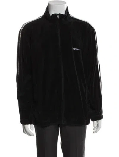Pre-owned Supreme 2022 Studded Velour Track Windbreaker In Black