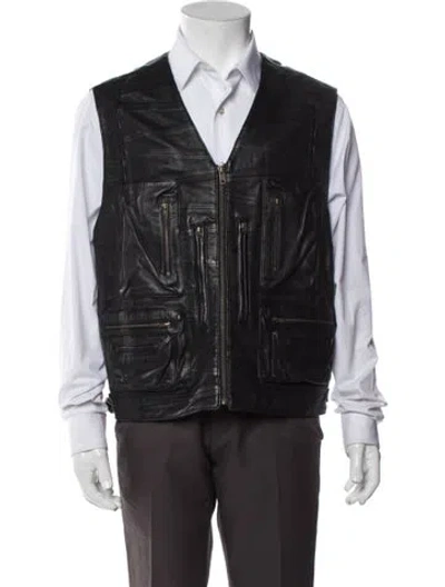 Pre-owned Supreme 2023 Patchwork Leather Cargo Vest In Gray