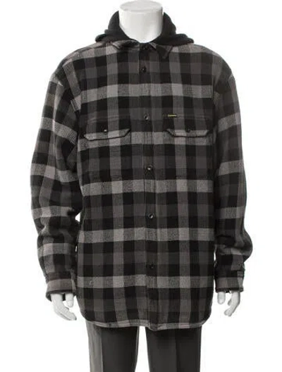 Pre-owned Supreme 2024 Plaid Print Jacket In Black