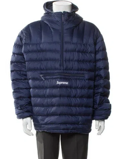Pre-owned Supreme 2024 X Pertex Quantum Puffer Coat In Blue