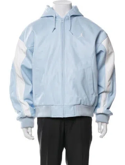 Pre-owned Supreme 2026 Leather Bomber Jacket In Blue