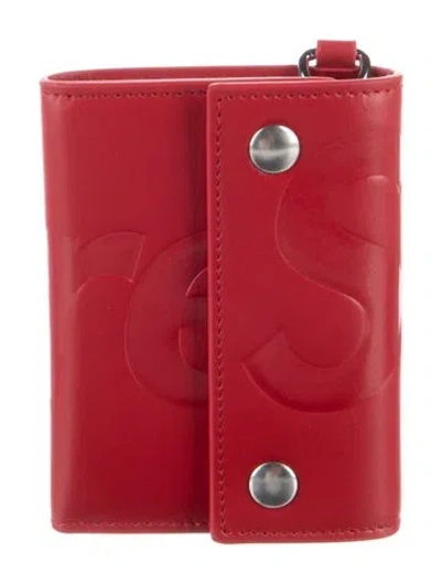 Pre-owned Supreme 2026 Leather Wallet In Red