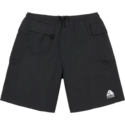 Pre-owned Supreme 22fw Nike Acg Nylon Trail Short Black M In Hand