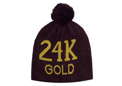 Pre-owned Supreme 24k Gold Beanie In Purple