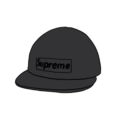 Pre-owned Supreme 2tone Denim Camp Cap In Black