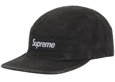 Pre-owned Supreme 2tone Moleskin Camp Cap In Black